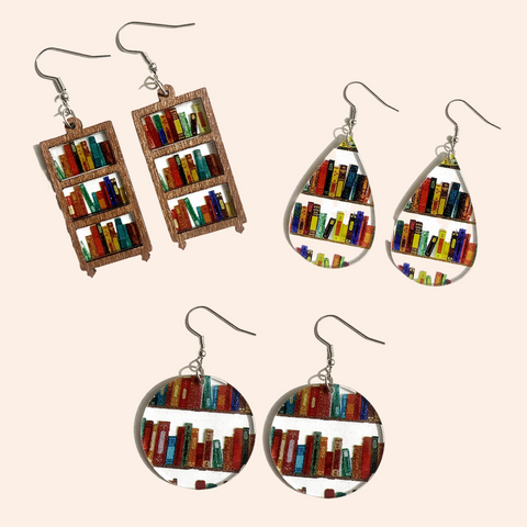 Kamia - Par de Pendientes para Amantes de Los Libros