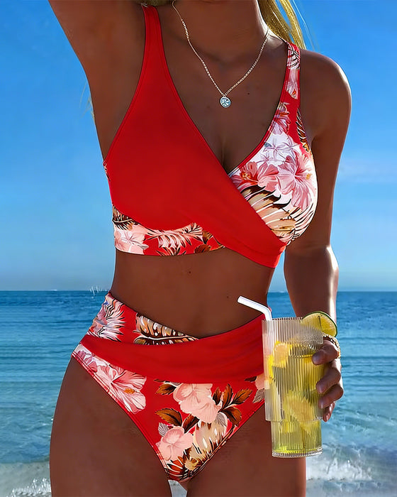 Killiane - Bikini Floral Con Contraste