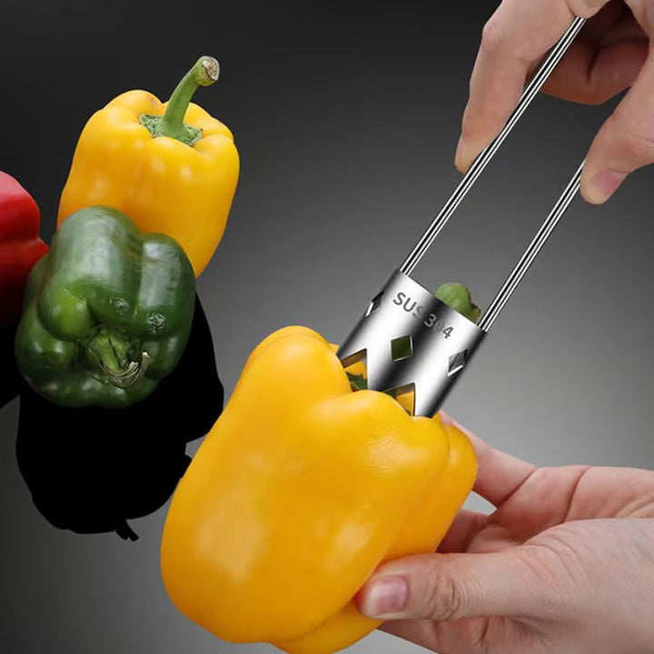 FruitCore - Descorazonador de Frutas y Verduras de Acero Inoxidable