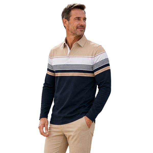 Philippe - Polo de Manga Larga a Rayas