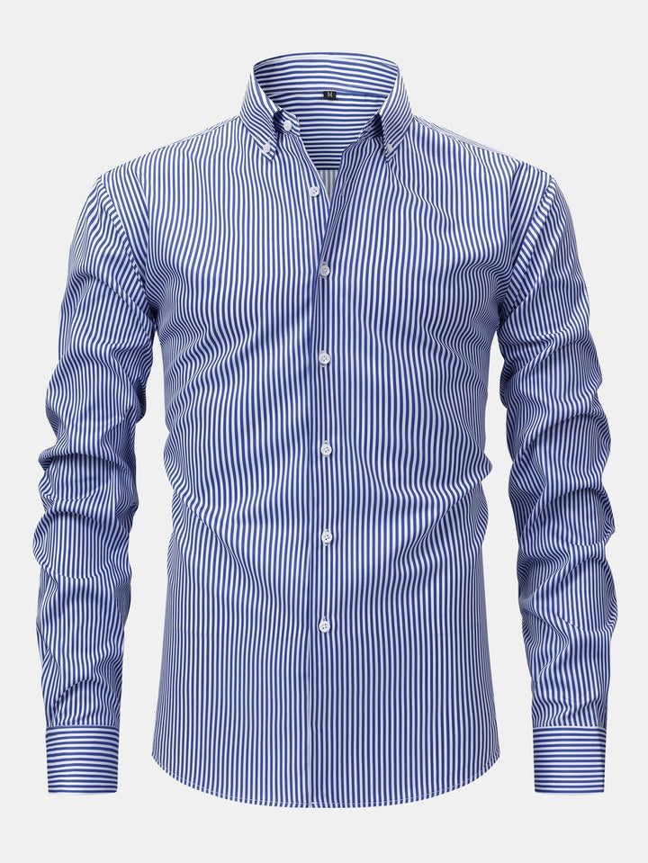 Corey - Camisa De Manga Larga a Rayas Con Botones
