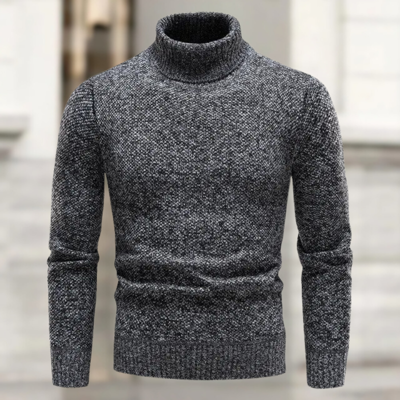 Laurin - Lujoso Jersey De Punto De Cuello Alto