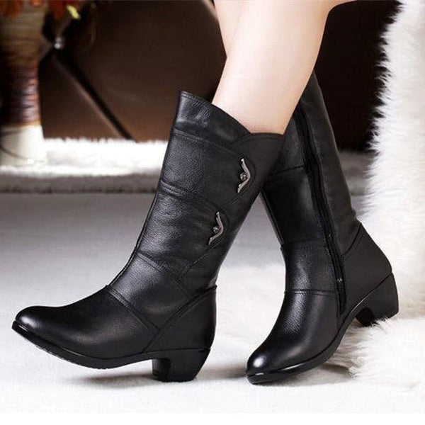 Benedetta - Botas Altas Con Cremallera Lateral y Antideslizantes