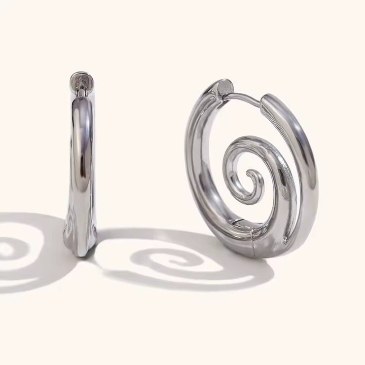 Kaliah - Pendientes de Aro en Espiral