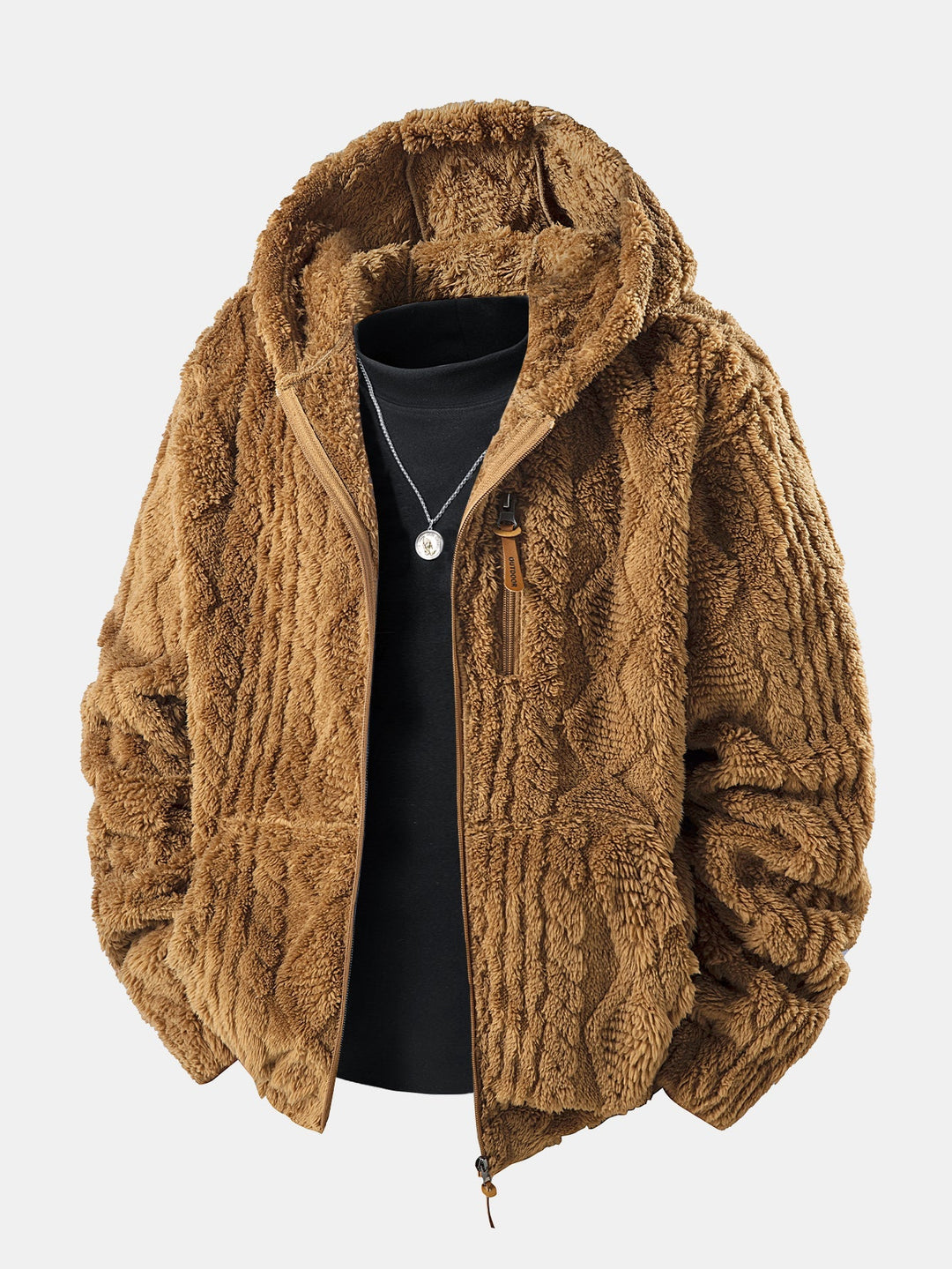 Alonzo - Sudadera Con Capucha Teddy Jacquard Geométrico