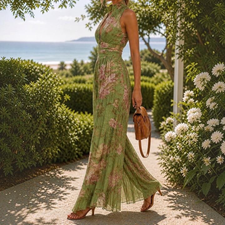 Lizzi - Mono Floral de Pierna Ancha