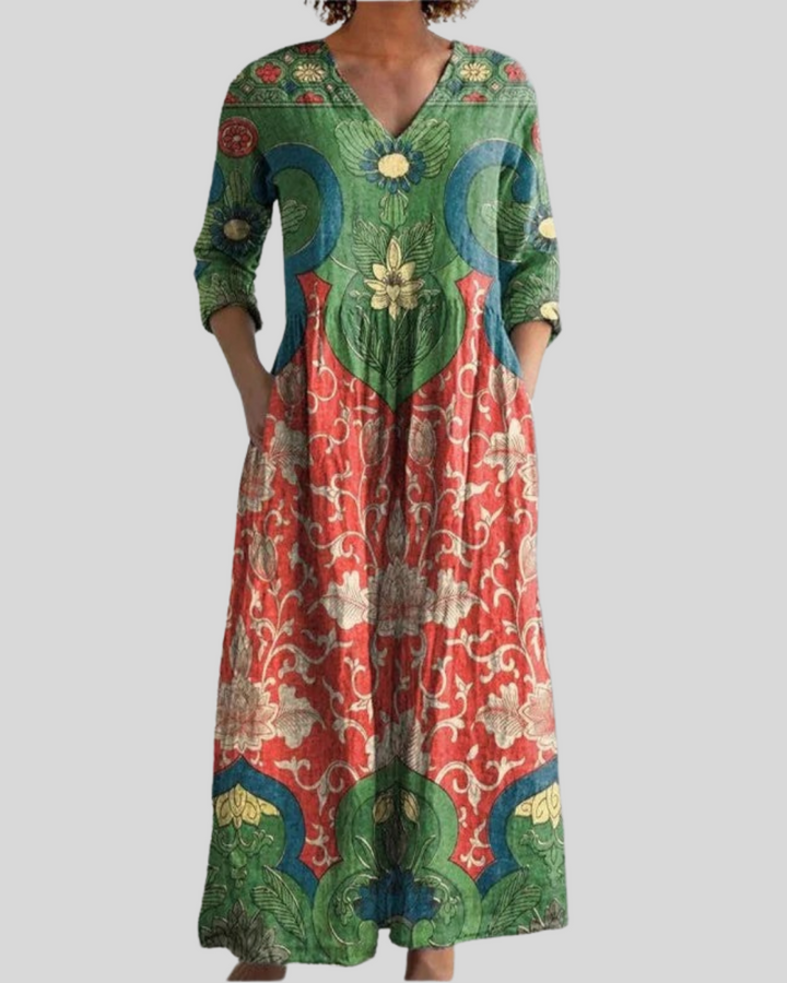 Bernadine - Maxivestido Floral Vintage