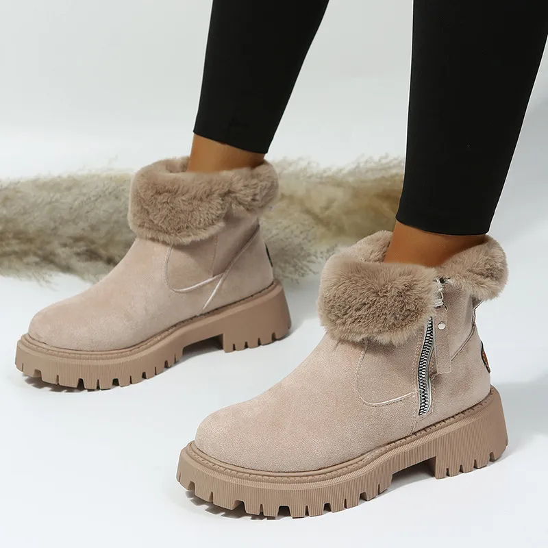 Luisaa - Cómodas Invierno Botas Con Cremallera Lateral