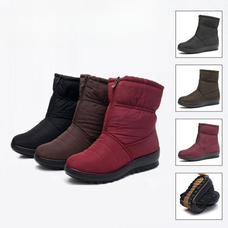 Afonia - Botas De Nieve Resistentes Al Agua Con Cremallera