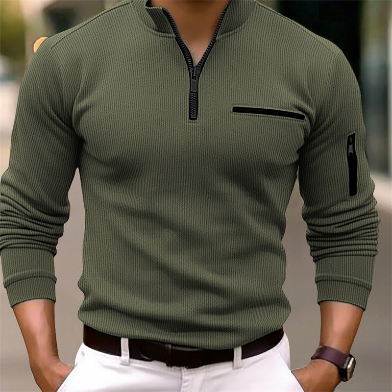 Talor - Camisa De Manga Larga Con Cremallera