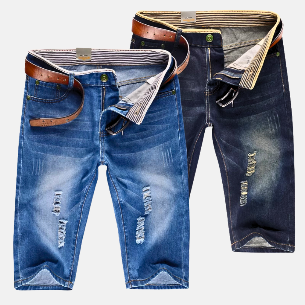 Eleena - Pantalones Cortos Vaqueros Desgastados Ridge