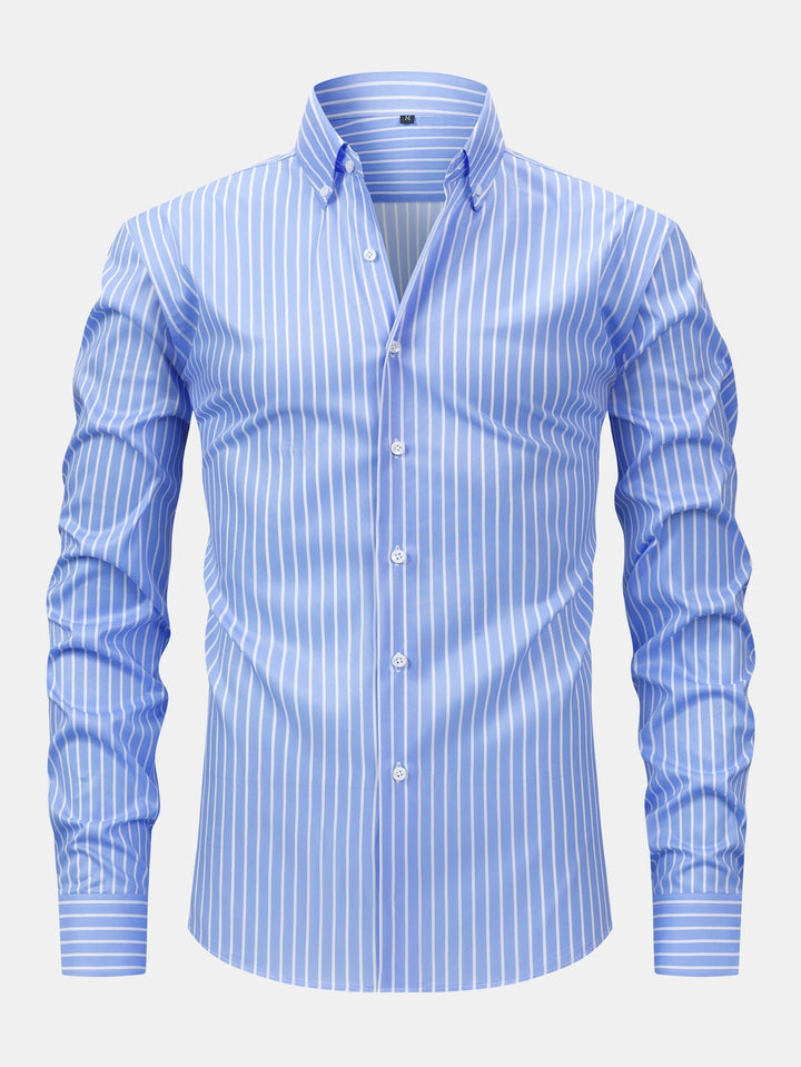 Curtis - Camisa De Manga Larga a Rayas Con Botones