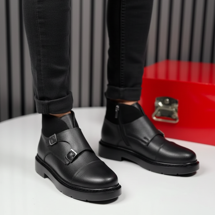 Abner - Botas De Cuero Con Correa De Monje