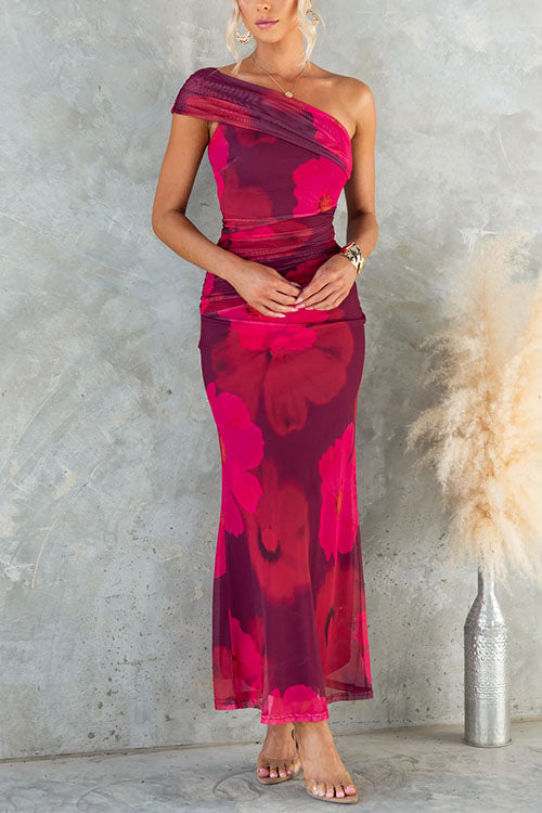 Lindsey - Vestido Largo Con Elegante Estampado Floral