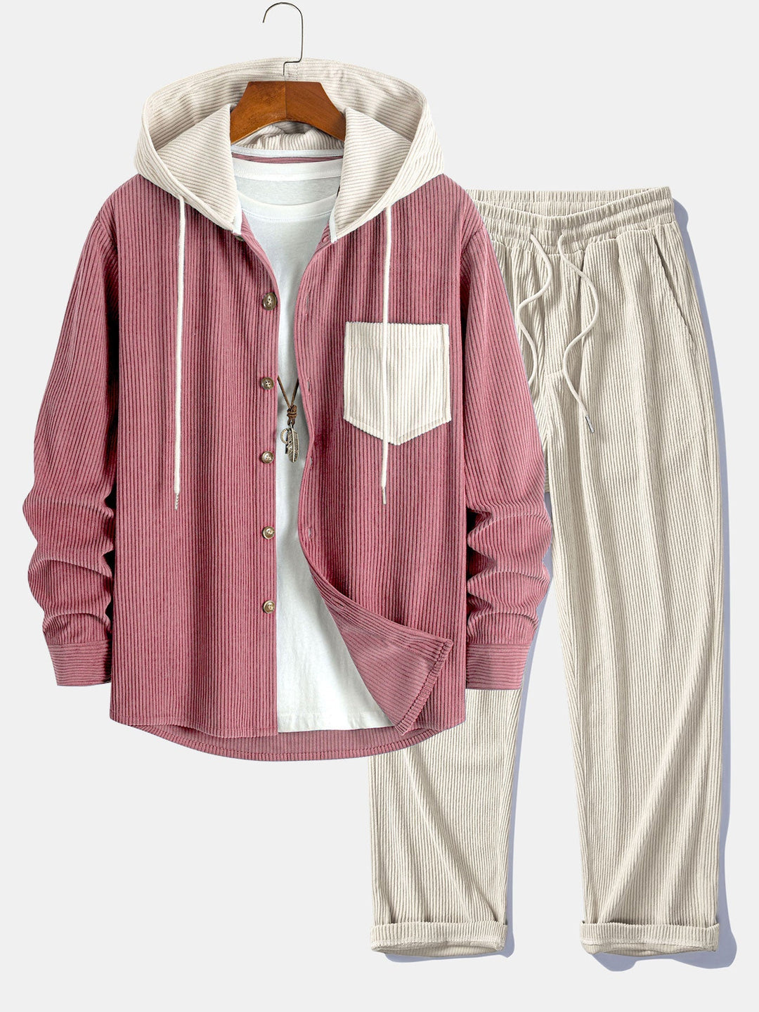 Cadmus - Conjunto De Camisa Con Capucha y Pantalones De Pana