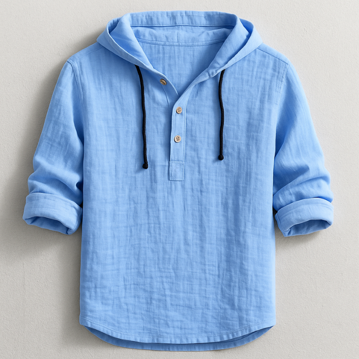 Bradley - Elegante Camisa Con Capucha y Manga Larga