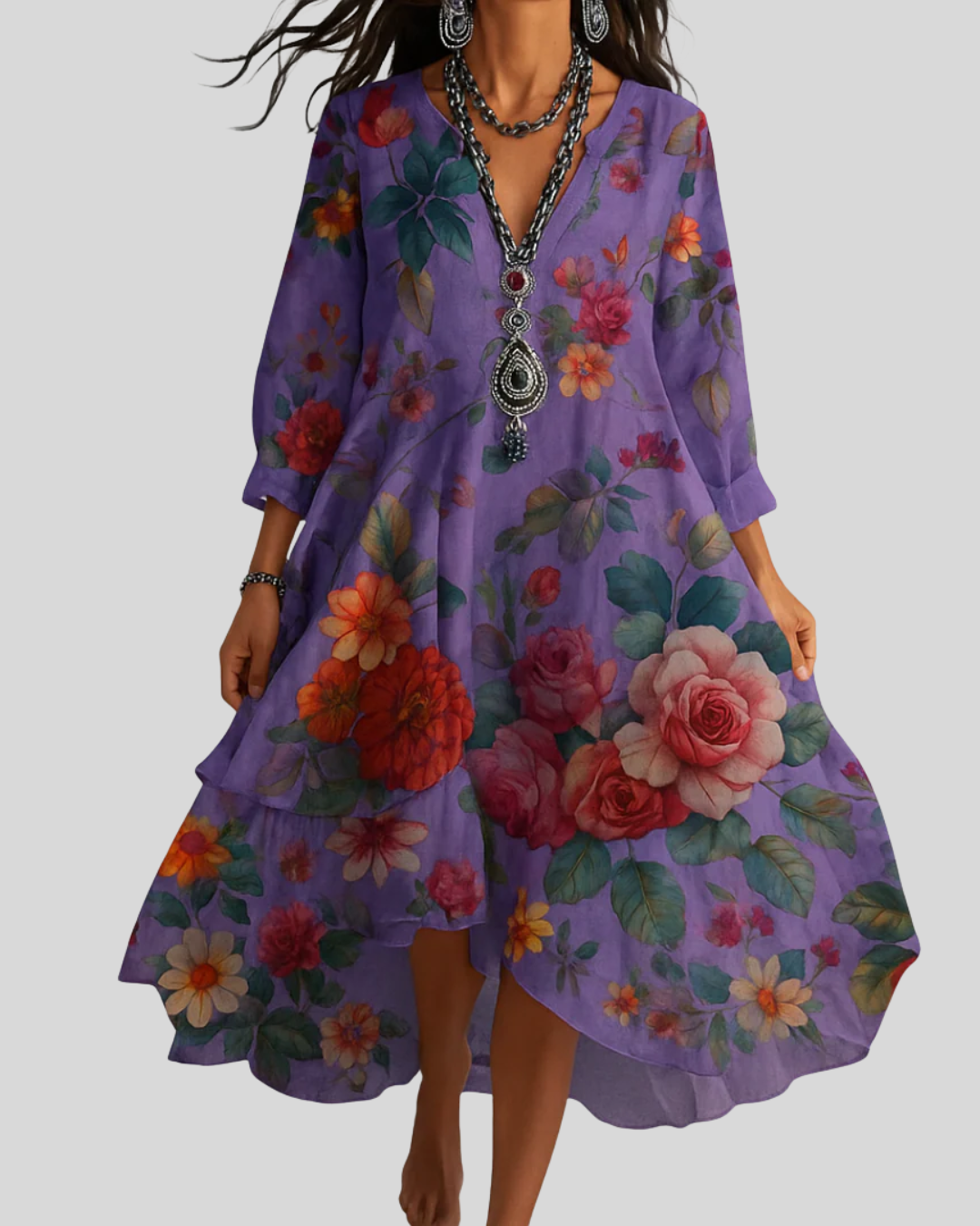 Debra - Vestido Maxi Estampado Floral