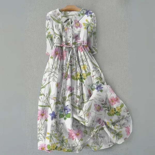 Triinu - Vestido Floral De Verano Con Corte En A