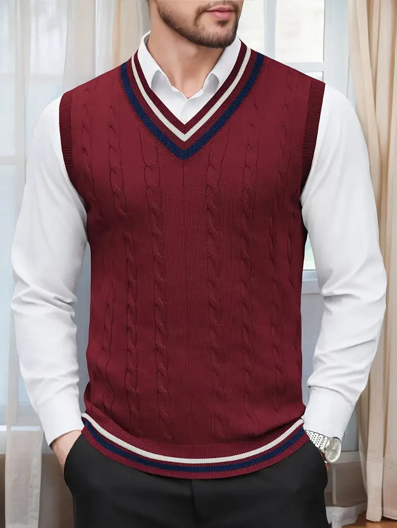 Duane - Jersey De Punto Sin Mangas Con Cuello En V
