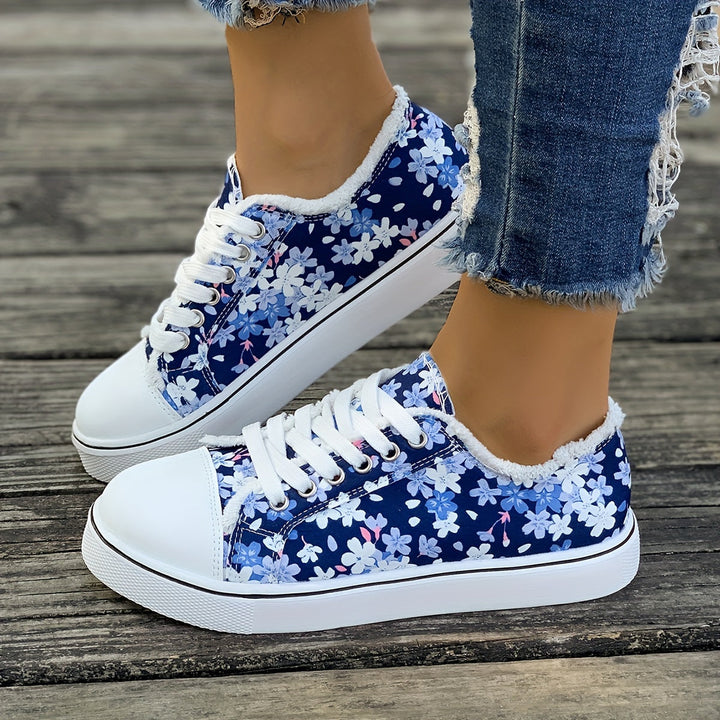 Bristy - Zapatos Con Cordones y Estampado Flores