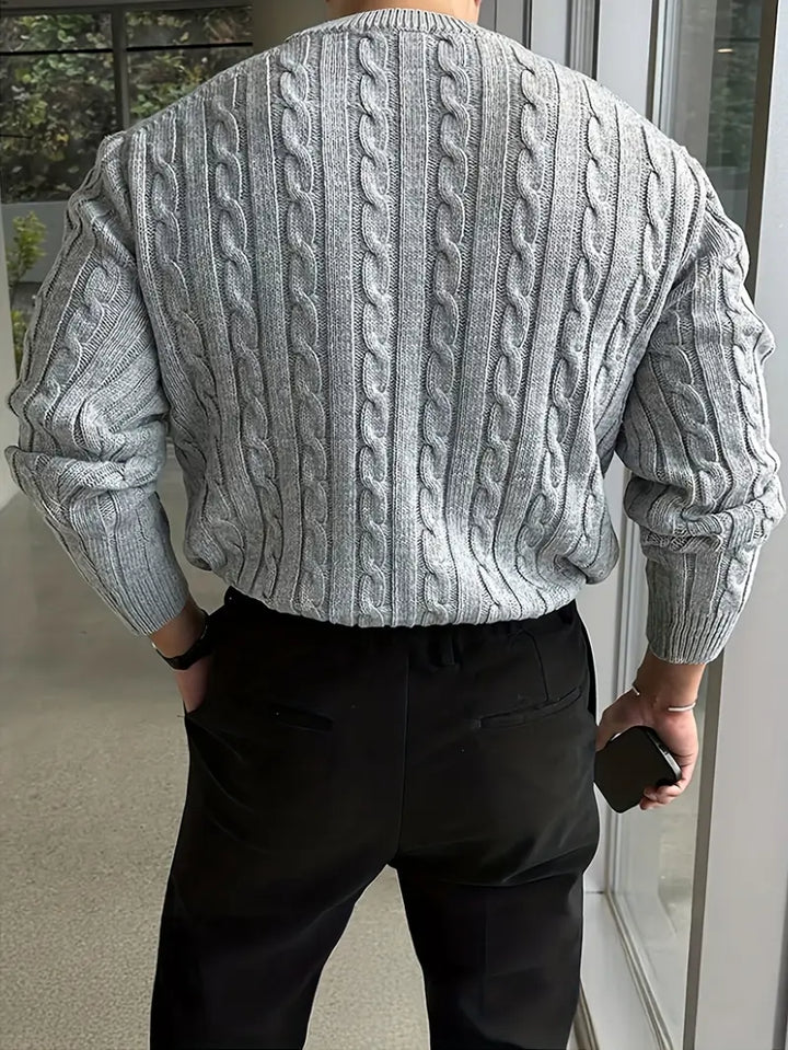 Mergim - Jersey De Manga Larga De Punto Informal