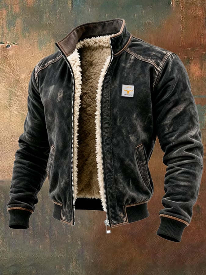 Neesham - Chaqueta Vintage De Ante Con Bolsillos Múltiples Para Exteriores