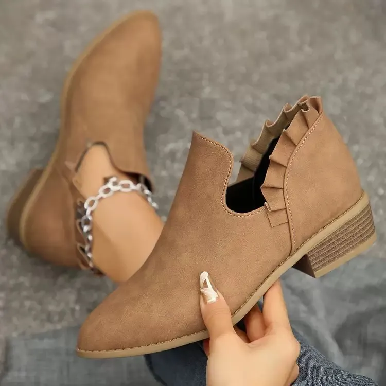Veredah - Botines Modernos Con Volantes