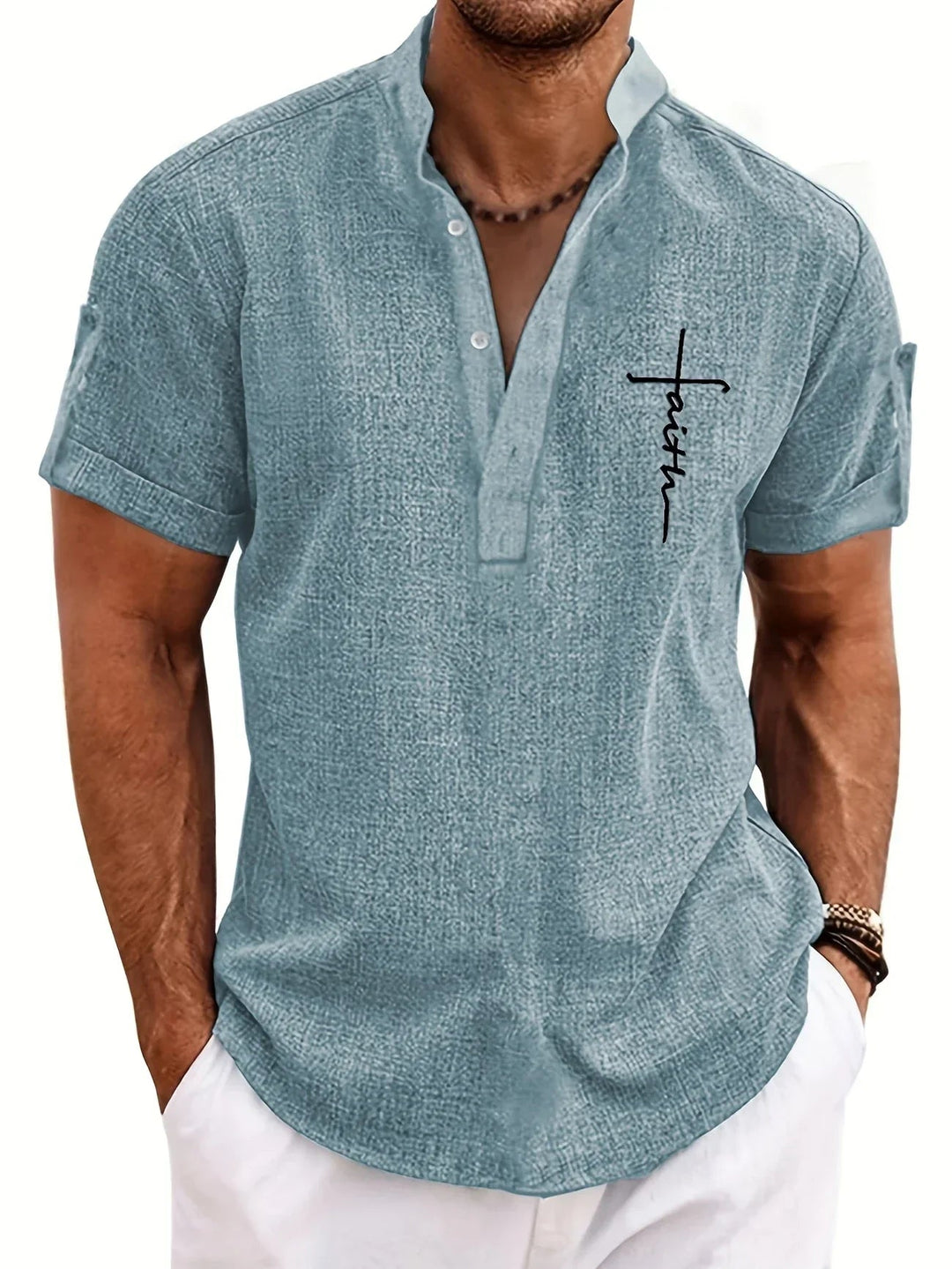 Samuelson -  Elegante Camisa De Manga Corta Con Cuello