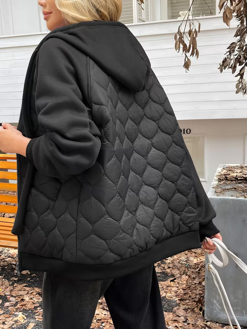Adriyan - Chaqueta de Manga Larga Con Paneles Acolchados