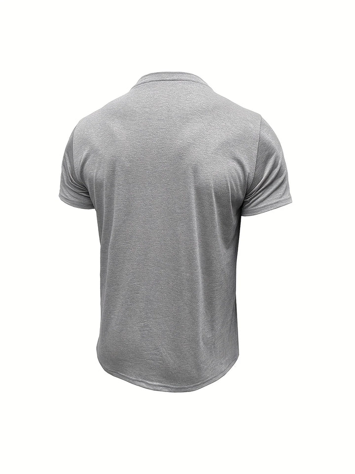 Saxon - Camiseta Elegante De Cuello Redondo Con Bolsillo