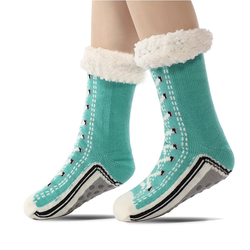Ellena - Pantuflas de Cachemira Ultra Gruesas Calcetines de Casa