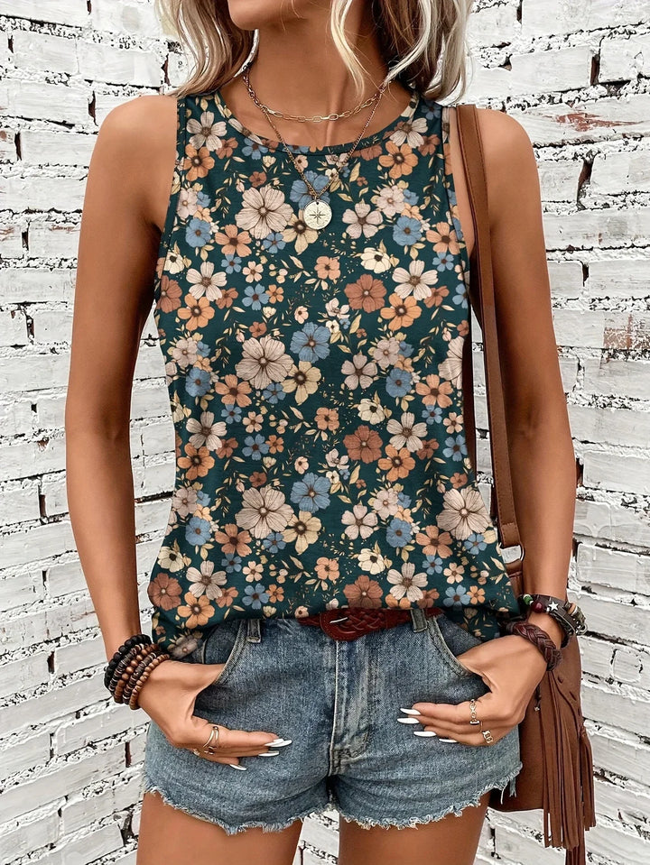 Lilou - Top Informal De Verano Con Estampado Floral