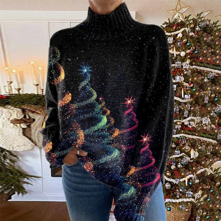Helda - Jersey Navideño Con Estampado De Estrellas