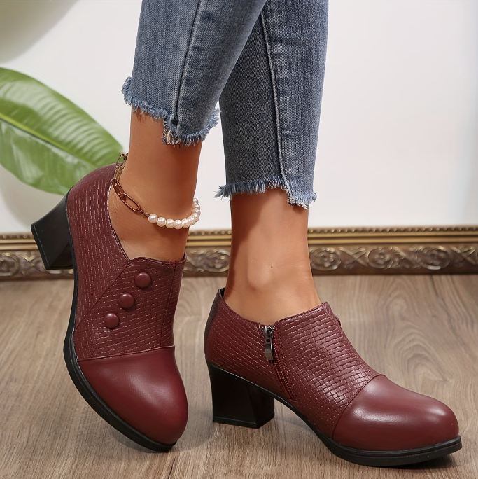 Sunchica - Zapatos De Salón Cómodos Con Cremallera