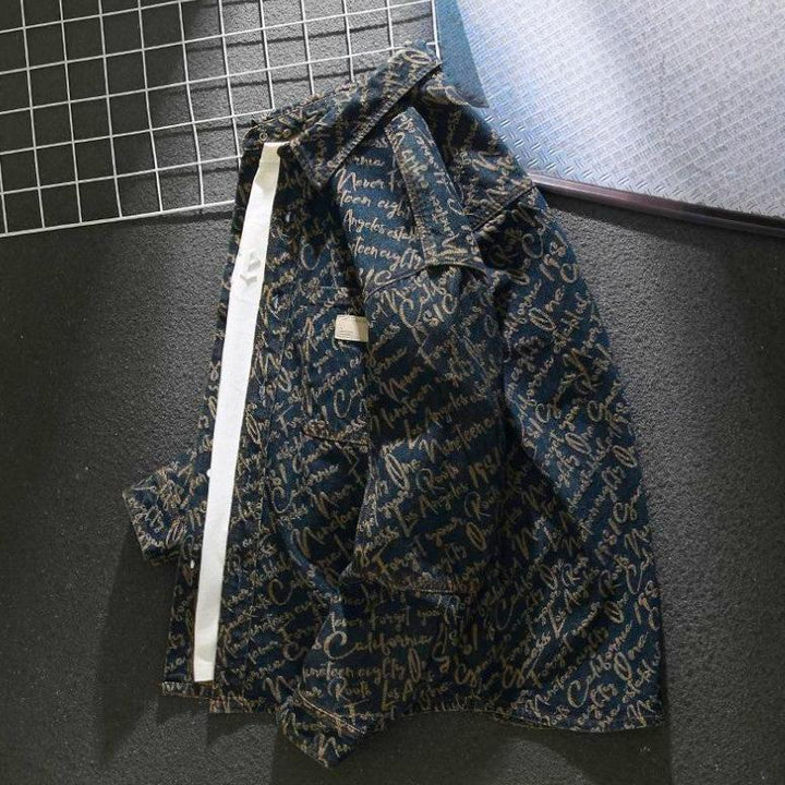 Godfrey - Chaqueta Vaquera con Inscripciones Bíblicas