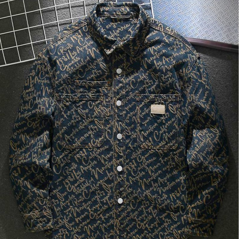 Godfrey - Chaqueta Vaquera con Inscripciones Bíblicas
