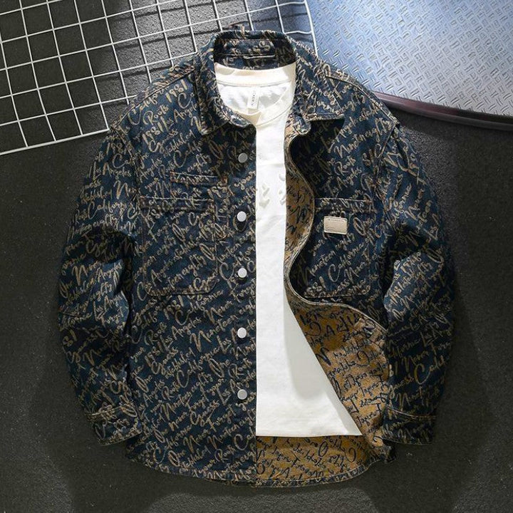 Godfrey - Chaqueta Vaquera con Inscripciones Bíblicas