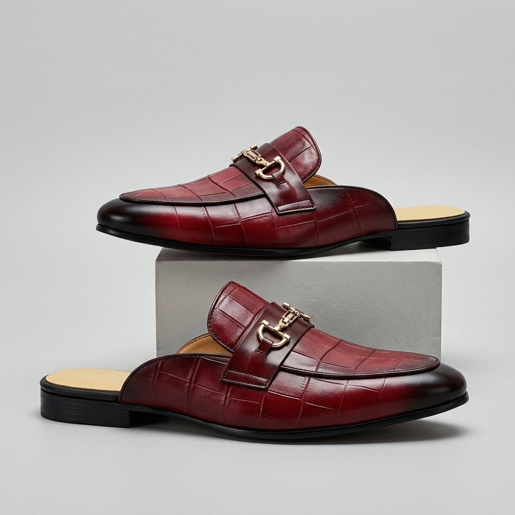 Idris - Zapatos De Cuero Sin Talón