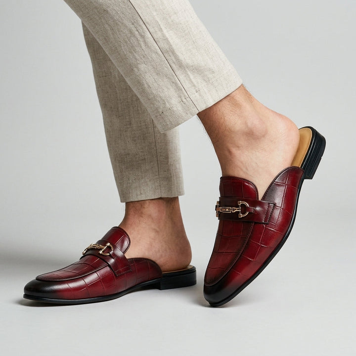 Idris - Zapatos De Cuero Sin Talón