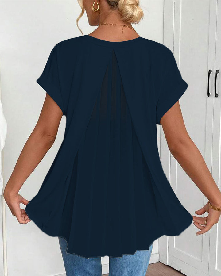 Liyanna - Camiseta de Manga Corta con Diseño Patchwork