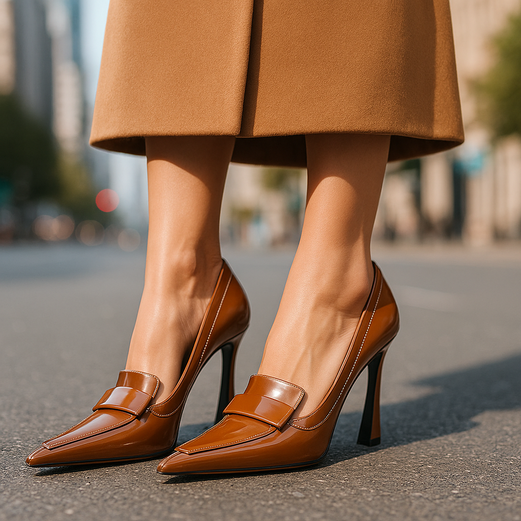 Kimiko - Zapatos De Salón De Charol Con Punta Afilada