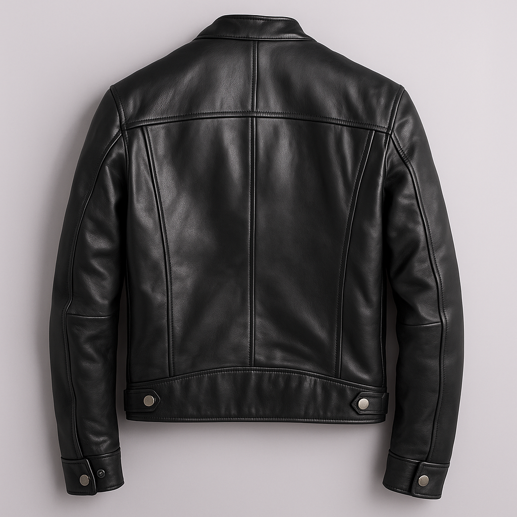 Jaromir - Chaqueta Vntage De Cuero Con Cremallera