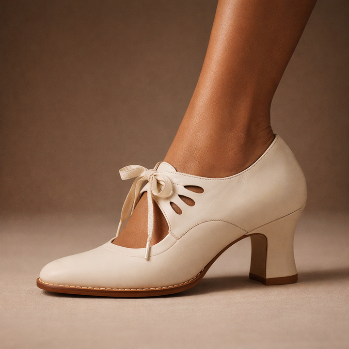 Anasty - Zapatos de Tacón Medio Con Cordones