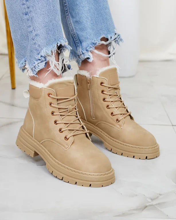 Alosia - Botines Con Cordones y Suela Gruesa