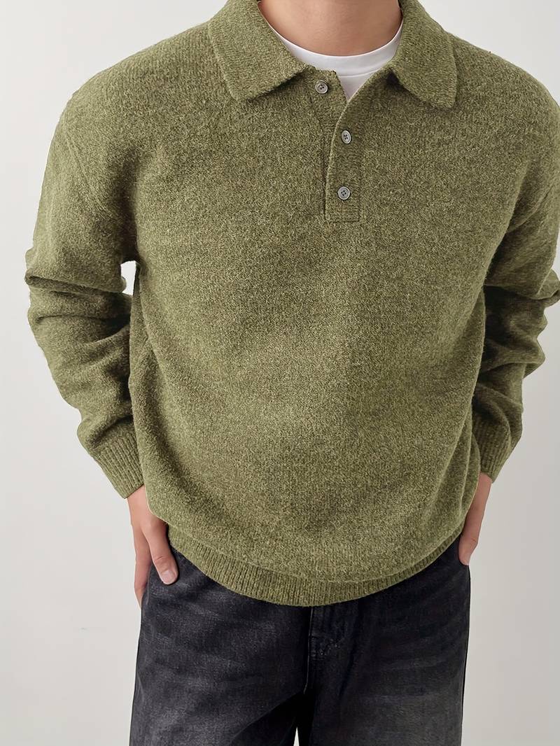 Eliran - Elegante Jersey de Manga Larga Con Cuello Alto