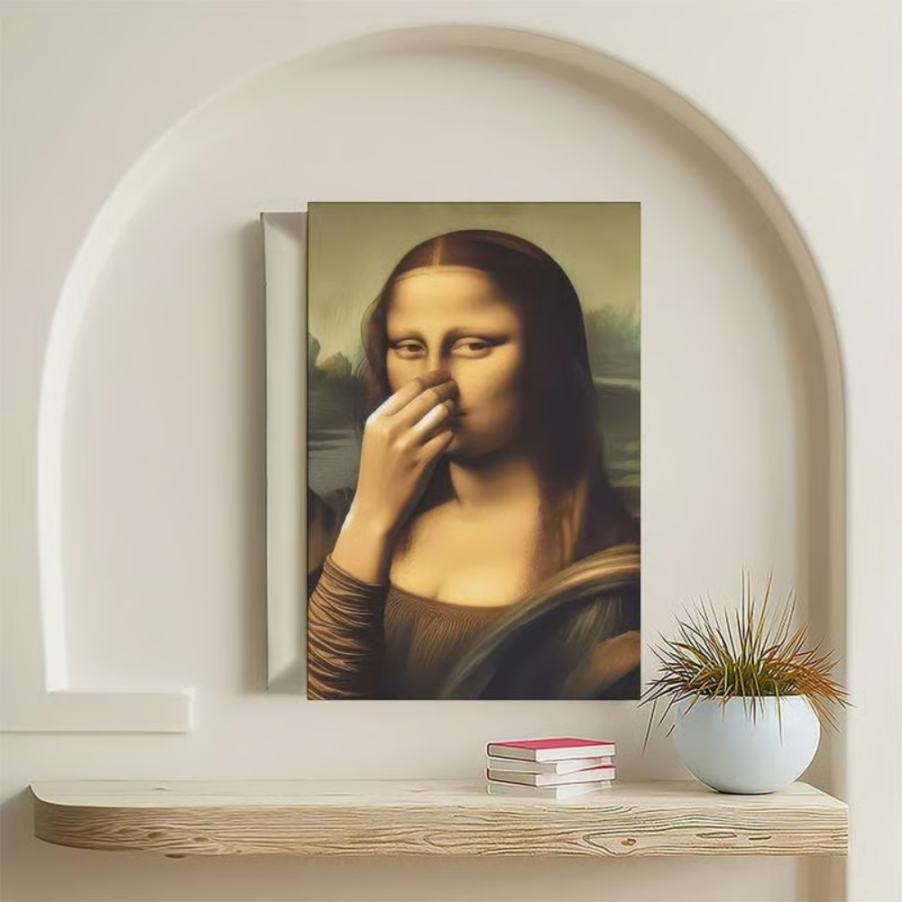 WinkArt - Póster Humorístico Mona Lisa con un Guiño