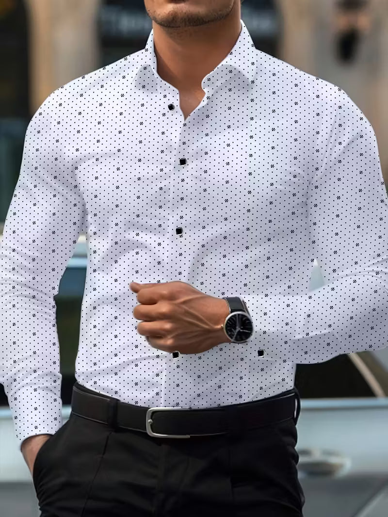 Spyros - Camisa De Manga Larga Con Botones En La Parte Delantera