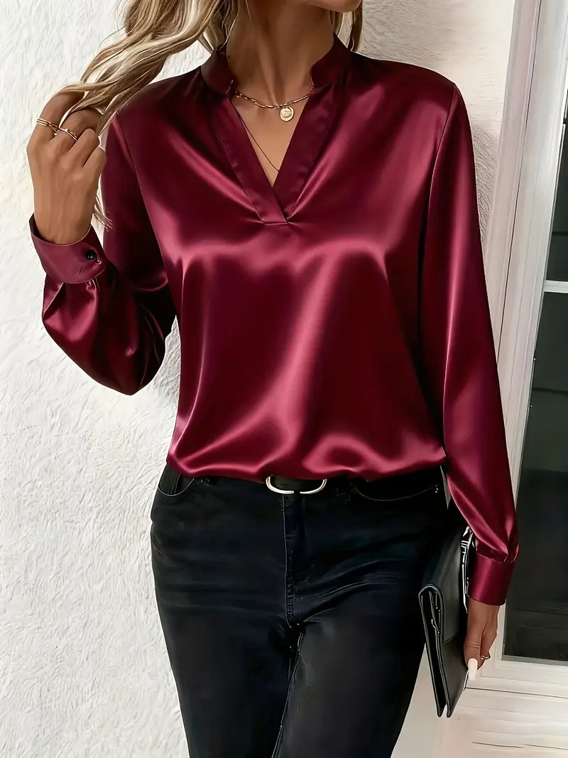 Telma - Elegante Blusa De Satén