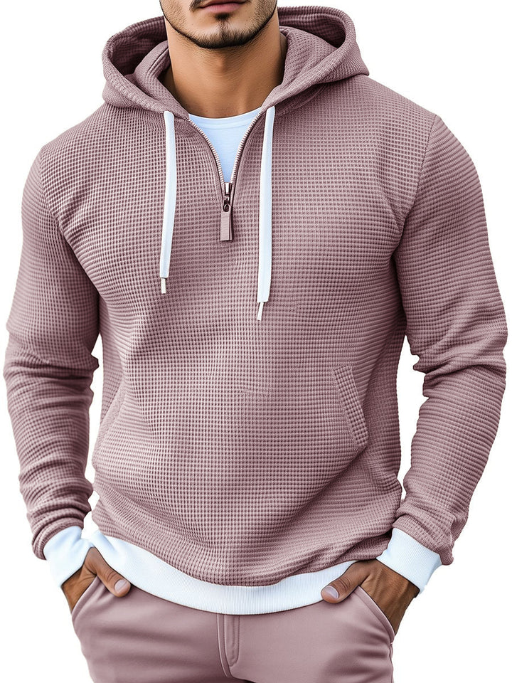 Valtin - Sudadera con capucha Waffle, manga larga
