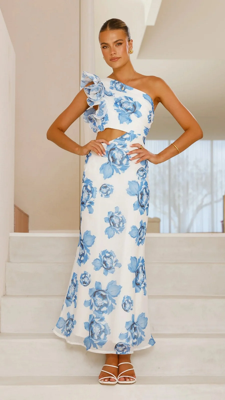 Dorothy - Vestido Largo Sin Mangas Con Diseño Floral